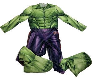 Incredible Hulk Muscle Costume~Boys 7/8 M Superhero~Cosplay~Halloween~Suit Only